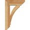 Ekena Millwork Thorton Slat Rough Sawn Bracket w/ Offset Brace, Western Red Cedar, 6"W x 16"D x 24"H BKT0604X16X24THR06RWR - alternate 3